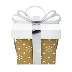 Giant Gift Box - Gold, Silver  + White ​P-PH141-GW