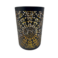 Fatima Mashrabiya Pattern Vase - 25cm - Brass ​P-LC130-BA